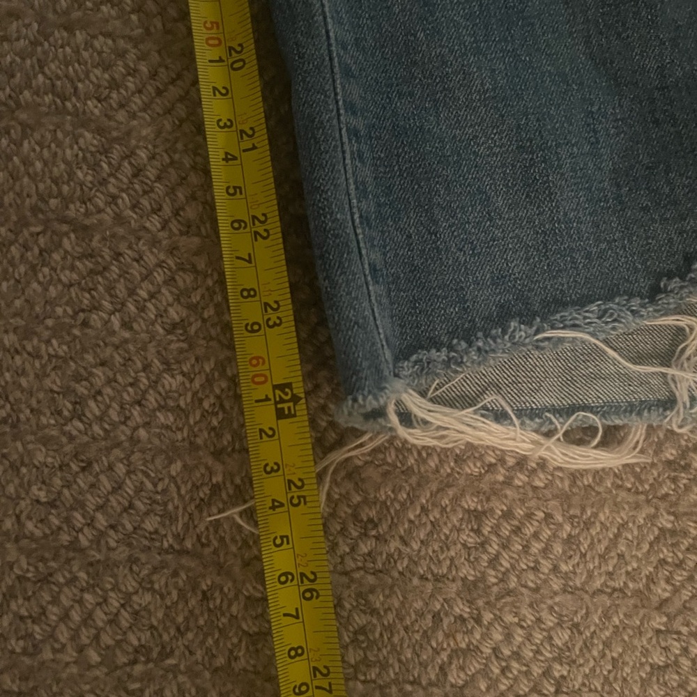 MOTHER Blue Distressed Ankle Length Jeans - Picture 8 of 8